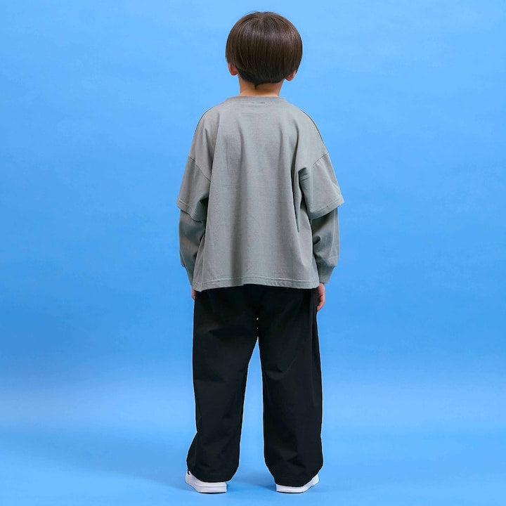 日本童裝 b・R# 防污系列 吸水速乾【不易變形】假兩件上衣 110-150cm 男童款 夏季 TOPS