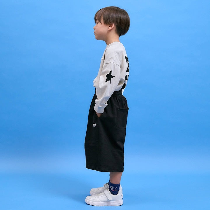 日本童裝 b・R# 八分長闊腿運動短褲 110-150cm 男童款 夏季 PANTS