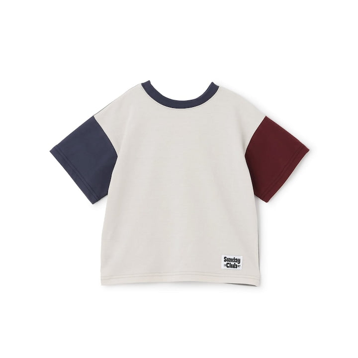 日本童裝 b・R# 防污系列 吸水速乾【不易變形】配色手袖上衣 100-150cm 男童款 夏季 TOPS