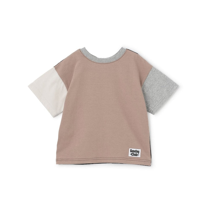 日本童裝 b・R# 防污系列 吸水速乾【不易變形】配色手袖上衣 100-150cm 男童款 夏季 TOPS