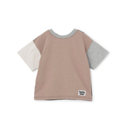 日本童裝 b・R# 防污系列 吸水速乾【不易變形】配色手袖上衣 100-150cm 男童款 夏季 TOPS