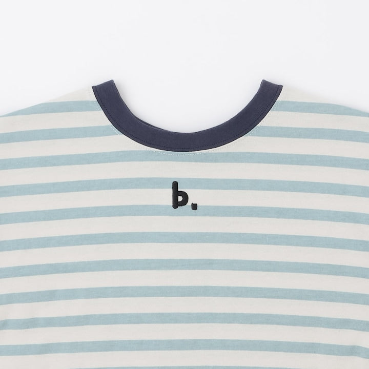 日本童裝 b・R# 防污系列 吸水速乾【不易變形】配色手袖上衣 100-150cm 男童款 夏季 TOPS