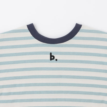 日本童裝 b・R# 防污系列 吸水速乾【不易變形】配色手袖上衣 100-150cm 男童款 夏季 TOPS