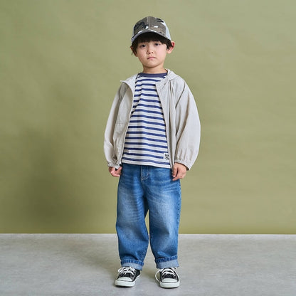 日本童裝 b・R# 防污系列 吸水速乾【不易變形】配色手袖上衣 100-150cm 男童款 夏季 TOPS