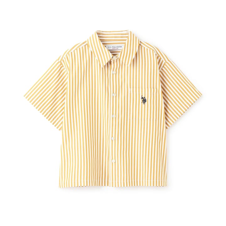 日本童裝 b・R# x U.S. POLO ASSN. 短袖襯衫 100-150cm 男童款 夏季 TOPS OUTERWEAR