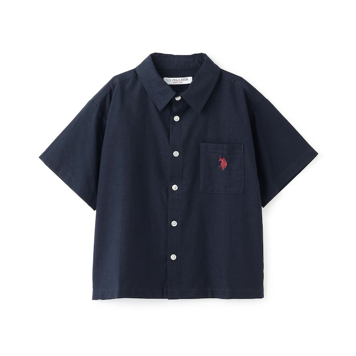 日本童裝 b・R# x U.S. POLO ASSN. 短袖襯衫 100-150cm 男童款 夏季 TOPS OUTERWEAR