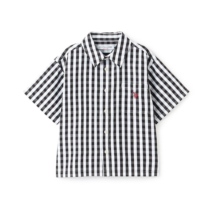 日本童裝 b・R# x U.S. POLO ASSN. 短袖襯衫 100-150cm 男童款 夏季 TOPS OUTERWEAR