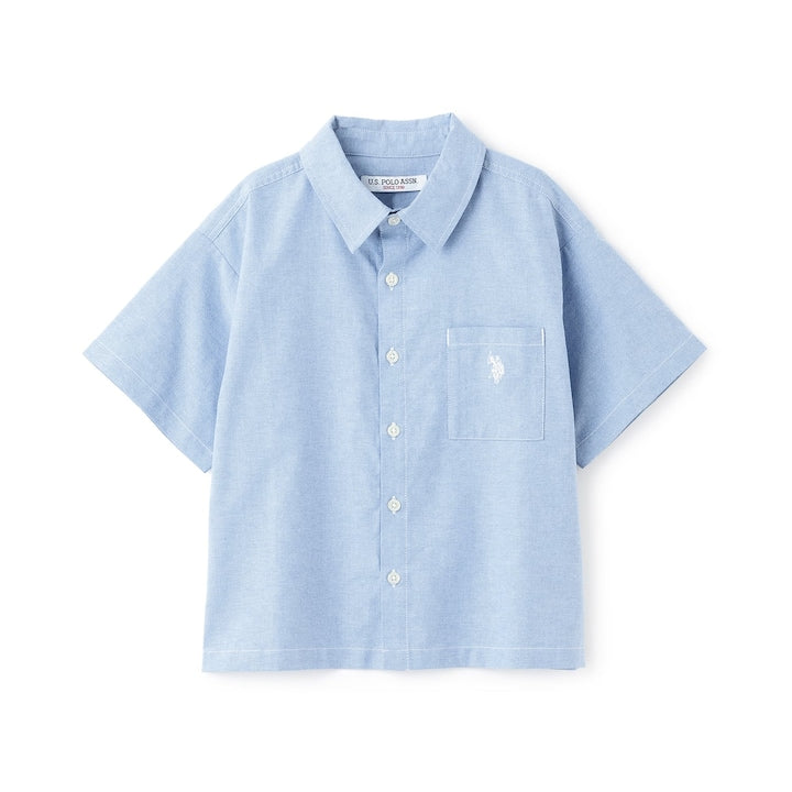日本童裝 b・R# x U.S. POLO ASSN. 短袖襯衫 100-150cm 男童款 夏季 TOPS OUTERWEAR