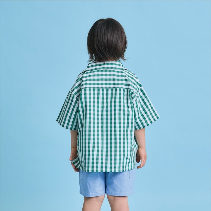 日本童裝 b・R# x U.S. POLO ASSN. 短袖襯衫 100-150cm 男童款 夏季 TOPS OUTERWEAR