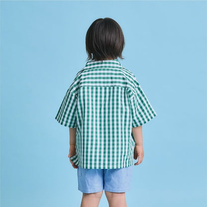 日本童裝 b・R# x U.S. POLO ASSN. 短袖襯衫 100-150cm 男童款 夏季 TOPS OUTERWEAR