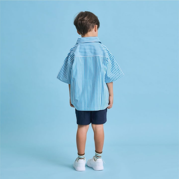 日本童裝 b・R# x U.S. POLO ASSN. 短袖襯衫 100-150cm 男童款 夏季 TOPS OUTERWEAR