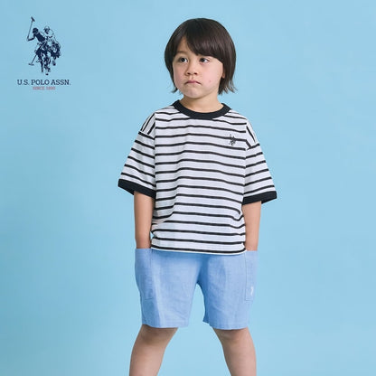 日本童裝 b・R# x U.S. POLO ASSN. 印花上衣 100-150cm 男童款 夏季 TOPS