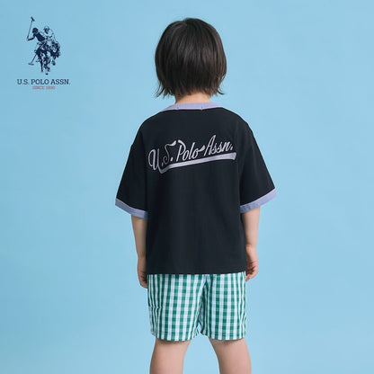 日本童裝 b・R# x U.S. POLO ASSN. 印花上衣 100-150cm 男童款 夏季 TOPS