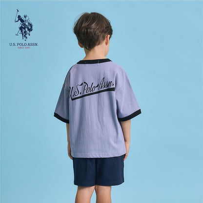日本童裝 b・R# x U.S. POLO ASSN. 印花上衣 100-150cm 男童款 夏季 TOPS