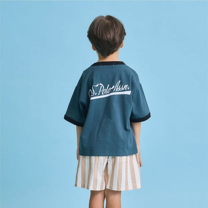 日本童裝 b・R# x U.S. POLO ASSN. 印花上衣 100-150cm 男童款 夏季 TOPS