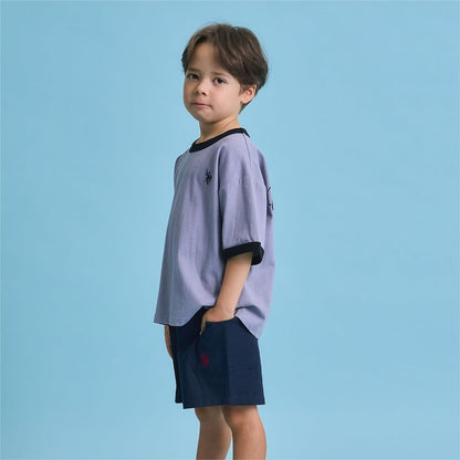 日本童裝 b・R# x U.S. POLO ASSN. 印花上衣 100-150cm 男童款 夏季 TOPS