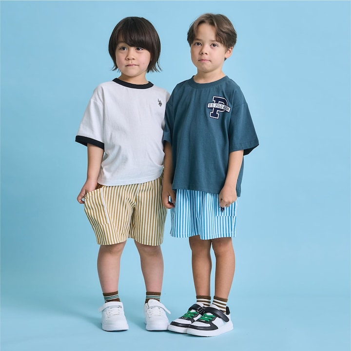 日本童裝 b・R# x U.S. POLO ASSN. 印花上衣 100-150cm 男童款 夏季 TOPS