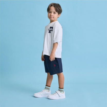 日本童裝 b・R# x U.S. POLO ASSN. 休閒短褲 100-150cm 男童款 夏季 PANTS