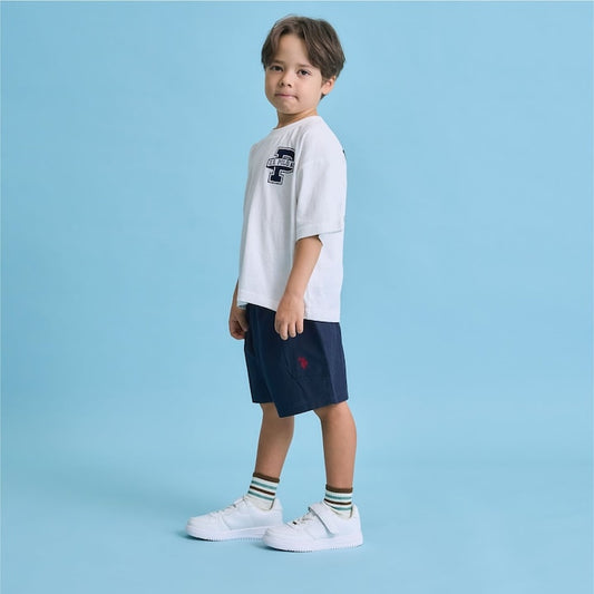 日本童裝 b・R# x U.S. POLO ASSN. 休閒短褲 100-150cm 男童款 夏季 PANTS