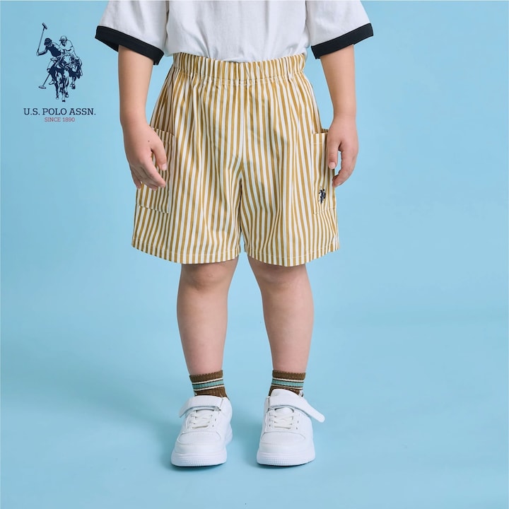 日本童裝 b・R# x U.S. POLO ASSN. 休閒短褲 100-150cm 男童款 夏季 PANTS