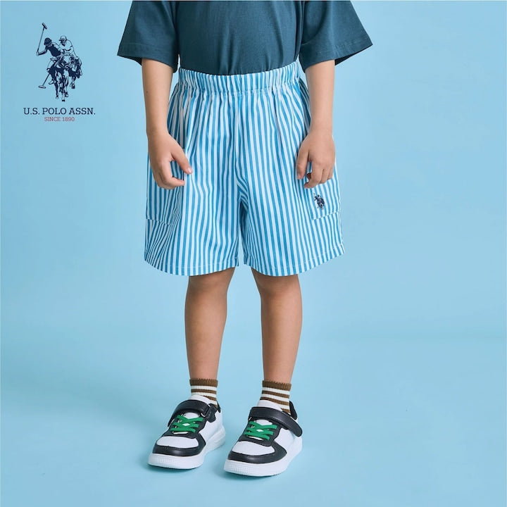日本童裝 b・R# x U.S. POLO ASSN. 休閒短褲 100-150cm 男童款 夏季 PANTS