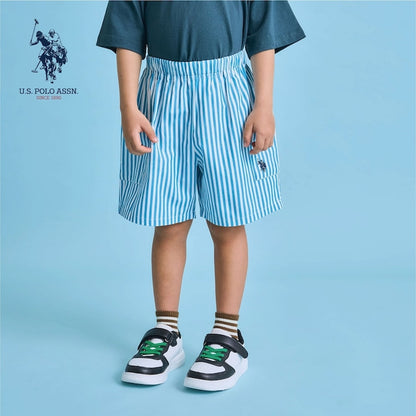 日本童裝 b・R# x U.S. POLO ASSN. 休閒短褲 100-150cm 男童款 夏季 PANTS