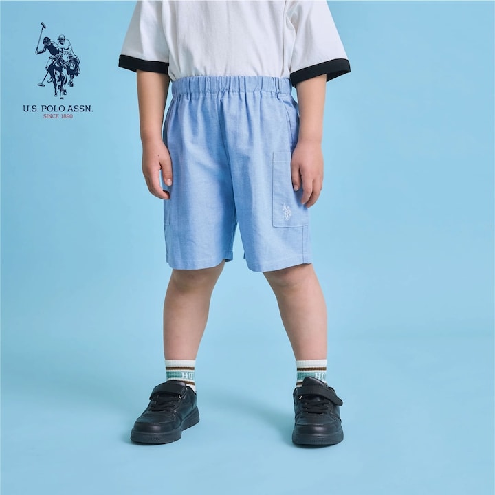 日本童裝 b・R# x U.S. POLO ASSN. 休閒短褲 100-150cm 男童款 夏季 PANTS