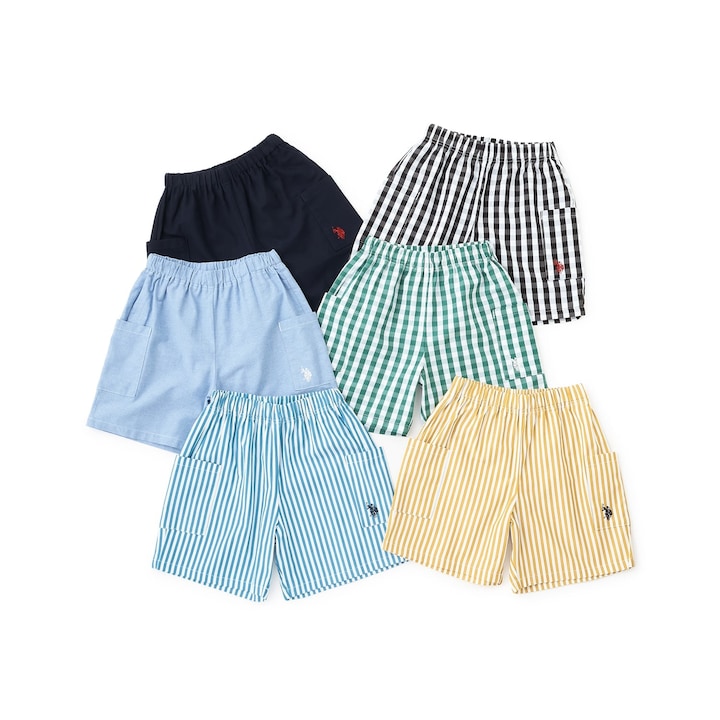 日本童裝 b・R# x U.S. POLO ASSN. 休閒短褲 100-150cm 男童款 夏季 PANTS