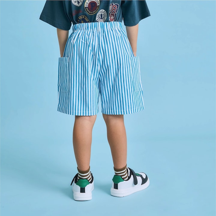 日本童裝 b・R# x U.S. POLO ASSN. 休閒短褲 100-150cm 男童款 夏季 PANTS