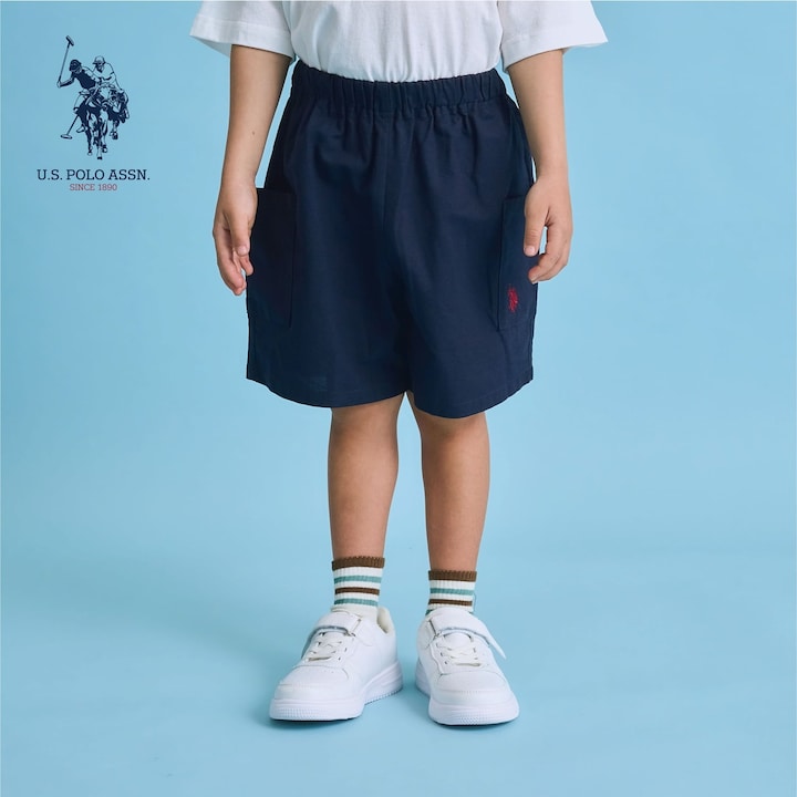 日本童裝 b・R# x U.S. POLO ASSN. 休閒短褲 100-150cm 男童款 夏季 PANTS
