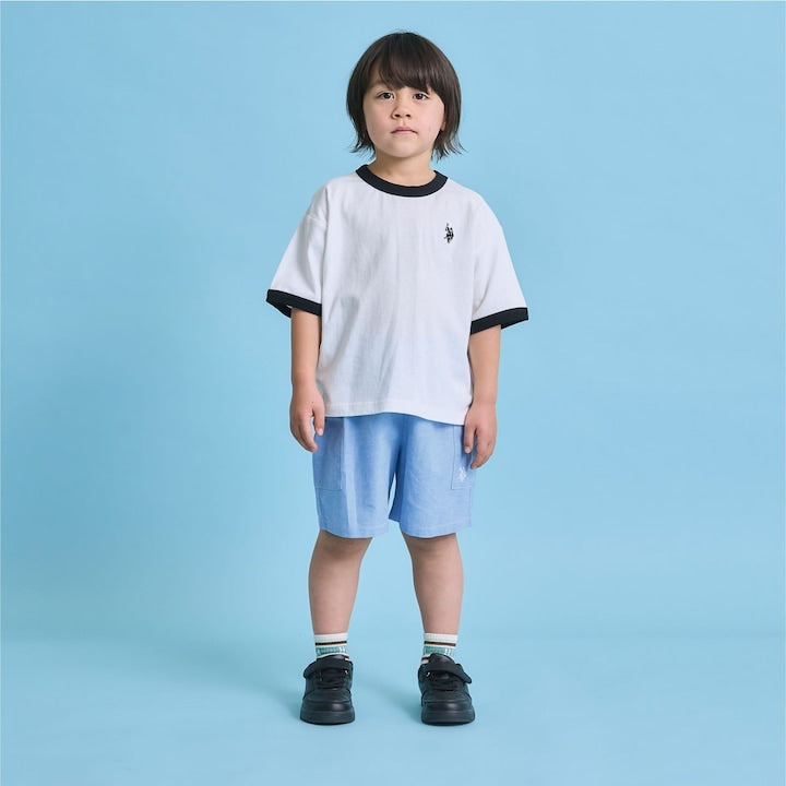 日本童裝 b・R# x U.S. POLO ASSN. 休閒短褲 100-150cm 男童款 夏季 PANTS