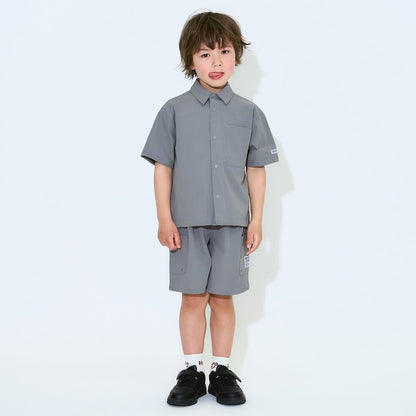 日本童裝 b・R# 水陸兩用 吸水速乾 短袖襯衫 100-150cm 男童款 TOPS OUTERWEAR 夏季 夏日玩水泳衣特輯