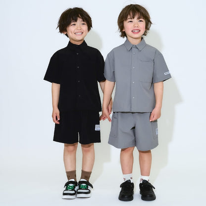 日本童裝 b・R# 水陸兩用 吸水速乾 短袖襯衫 100-150cm 男童款 TOPS OUTERWEAR 夏季 夏日玩水泳衣特輯