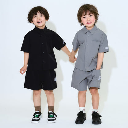 日本童裝 b・R# 水陸兩用 吸水速乾 短袖襯衫 100-150cm 男童款 TOPS OUTERWEAR 夏季 夏日玩水泳衣特輯
