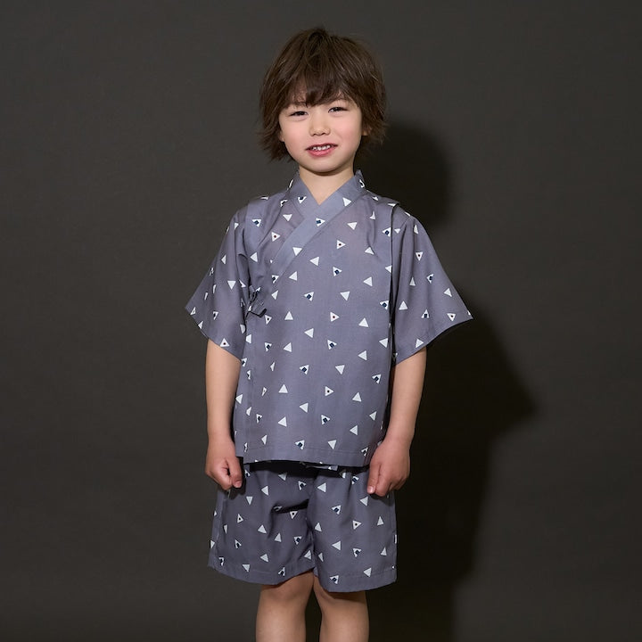 日本童裝 b・R# 接觸冷感 日本甚平 日本和服 100-130cm 男童款 夏季 TOPS PANTS 日本夏祭慶典特輯