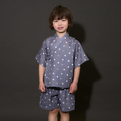 日本童裝 b・R# 接觸冷感 日本甚平 日本和服 100-130cm 男童款 夏季 TOPS PANTS 日本夏祭慶典特輯