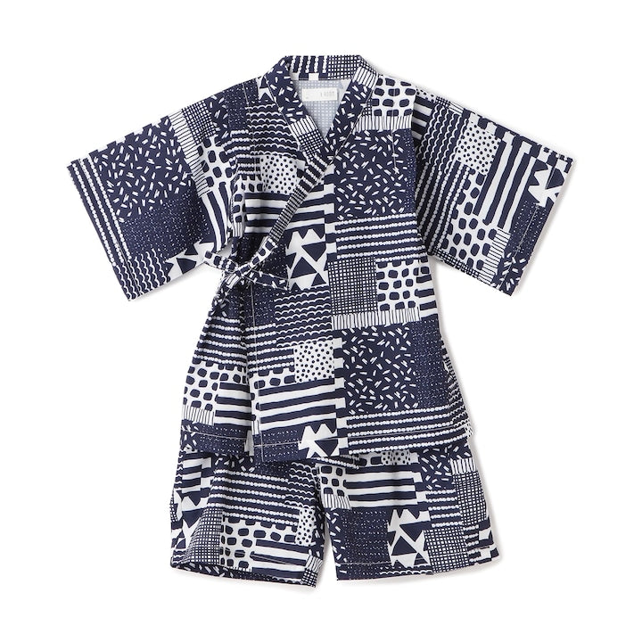 日本童裝 b・R# 接觸冷感 日本甚平 日本和服 100-130cm 男童款 夏季 TOPS PANTS 日本夏祭慶典特輯