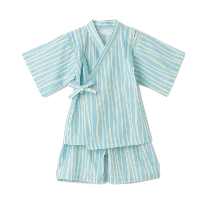 日本童裝 b・R# 接觸冷感 日本甚平 日本和服 100-130cm 男童款 夏季 TOPS PANTS 日本夏祭慶典特輯