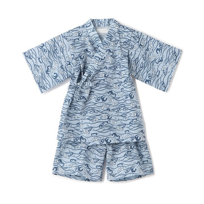 日本童裝 b・R# 接觸冷感 日本甚平 日本和服 100-130cm 男童款 夏季 TOPS PANTS 日本夏祭慶典特輯
