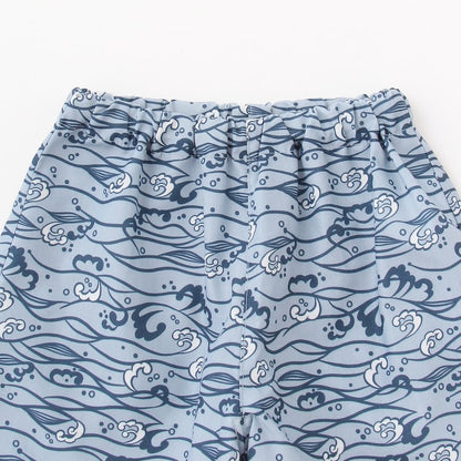 日本童裝 b・R# 接觸冷感 日本甚平 日本和服 100-130cm 男童款 夏季 TOPS PANTS 日本夏祭慶典特輯