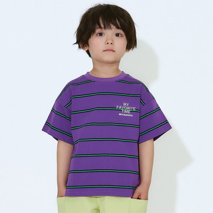 日本童裝 b・R# 間條上衣 100-150cm 男童款 夏季 TOPS
