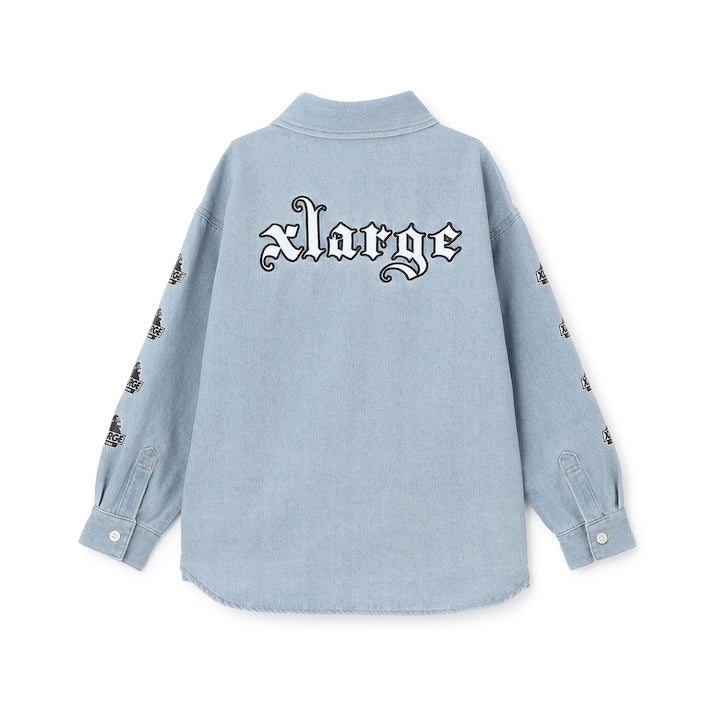日本童裝 XLARGE KIDS 牛仔襯衫外套 110-140cm 男童款 夏季 OUTERWEAR