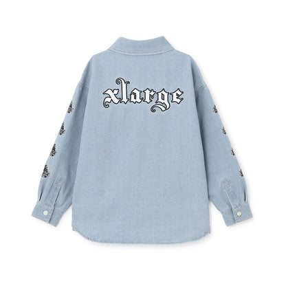 日本童裝 XLARGE KIDS 牛仔襯衫外套 110-140cm 男童款 夏季 OUTERWEAR
