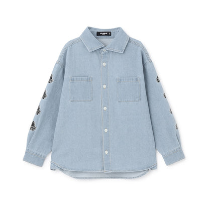日本童裝 XLARGE KIDS 牛仔襯衫外套 110-140cm 男童款 夏季 OUTERWEAR