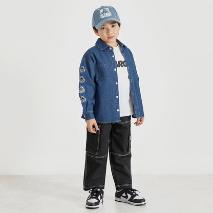 日本童裝 XLARGE KIDS 牛仔襯衫外套 110-140cm 男童款 夏季 OUTERWEAR