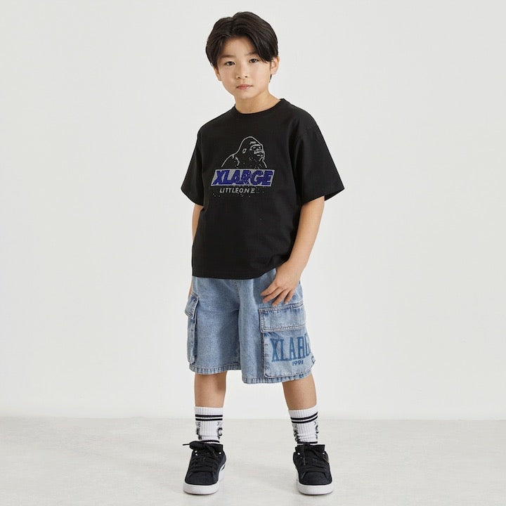 日本童裝 XLARGE KIDS 牛仔工裝短褲 90-140cm 男童款 夏季 PANTS
