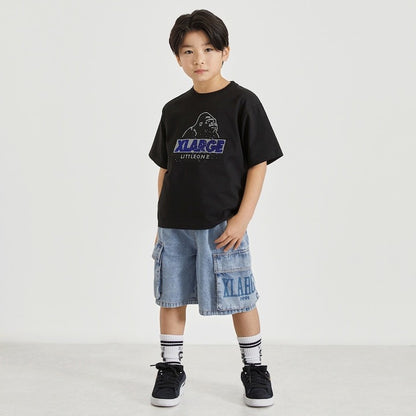 日本童裝 XLARGE KIDS 牛仔工裝短褲 90-140cm 男童款 夏季 PANTS