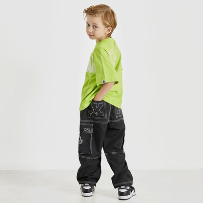 日本童裝 XLARGE KIDS 雙色縫線工裝長褲 90-140cm 男童款 夏季 PANTS