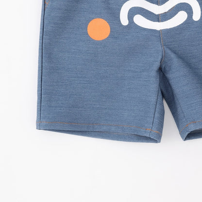 日本童裝 XLARGE KIDS 牛仔印花短褲 80-140cm 男童款 夏季 PANTS