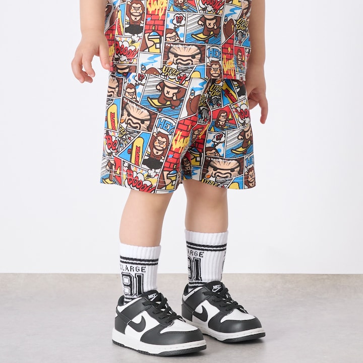 日本童裝 XLARGE KIDS 漫畫大猩猩短褲 80-140cm 男童款 夏季 PANTS